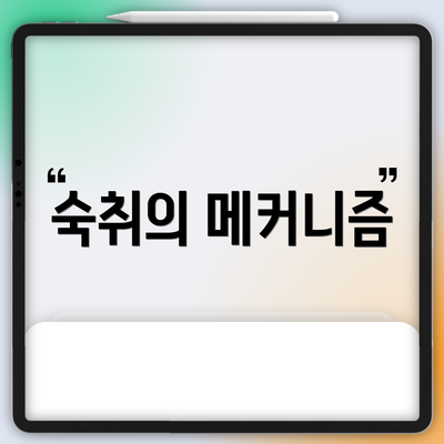 숙취의 메커니즘