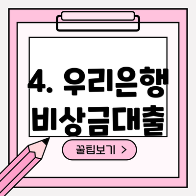 4. 우리은행 비상금대출