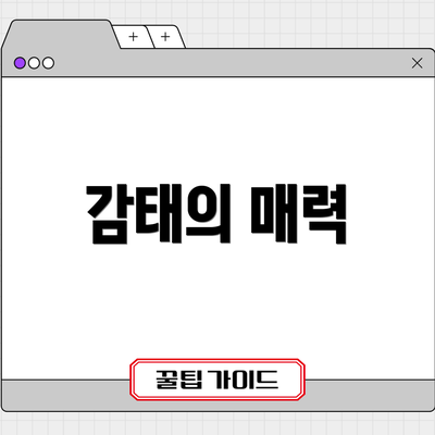 감태의 매력