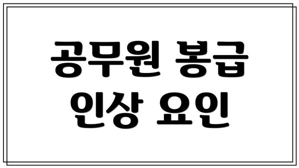 공무원 봉급 인상 요인
