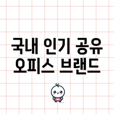 국내 인기 공유 오피스 브랜드