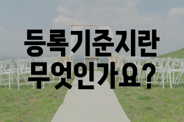 등록기준지란 무엇인가요?