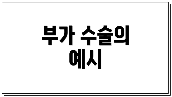 부가 수술의 예시