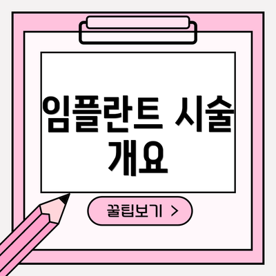 임플란트 시술 개요