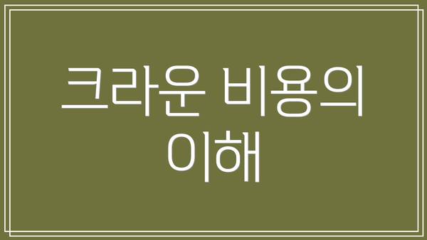 크라운 비용의 이해