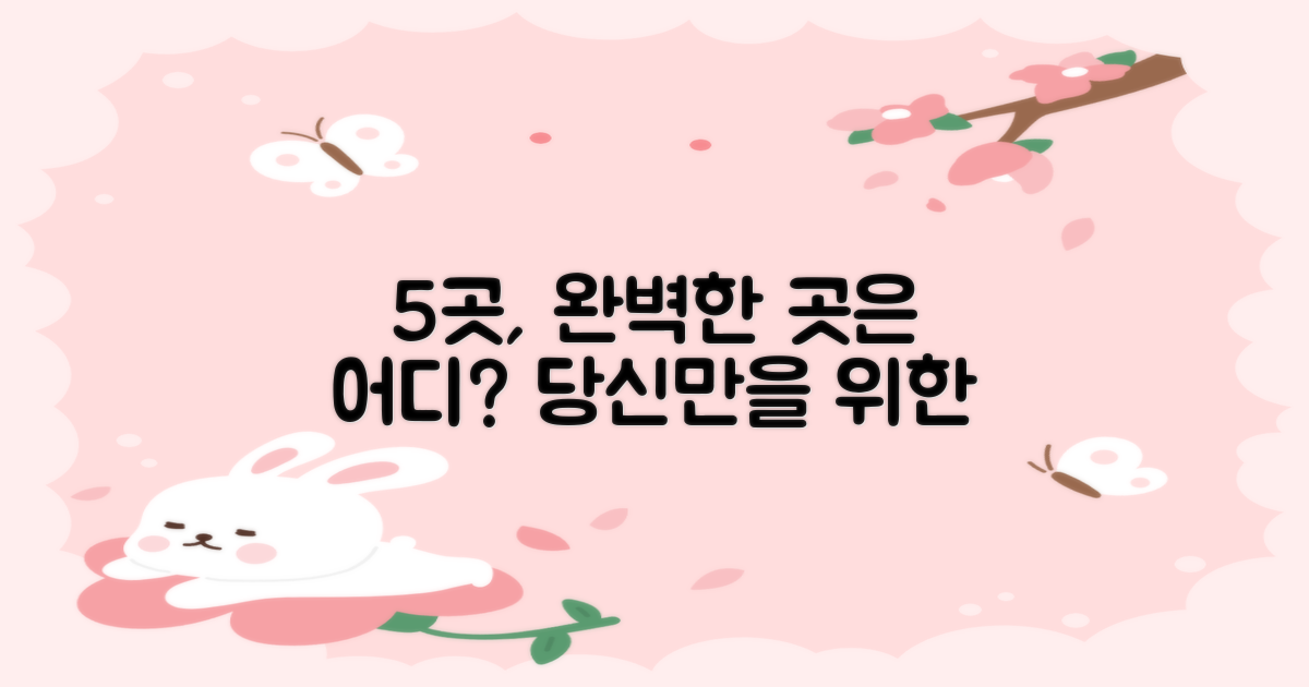 5곳, 무엇이 완벽할까?